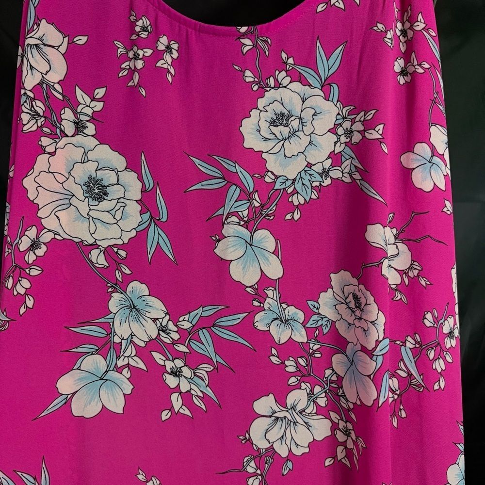 Torrid Floral Pink Camisole Top Sz 0 / L-12 - Picture 10 of 12